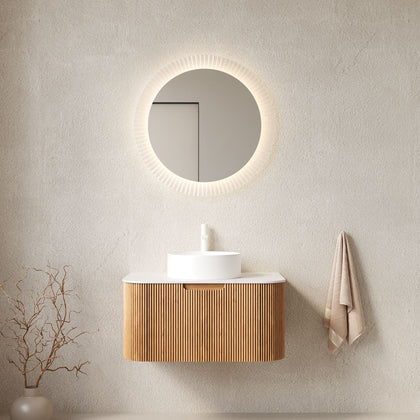 DINA Bathroom Vanity & Sink with Floating Cabinet and Ceramic Basin