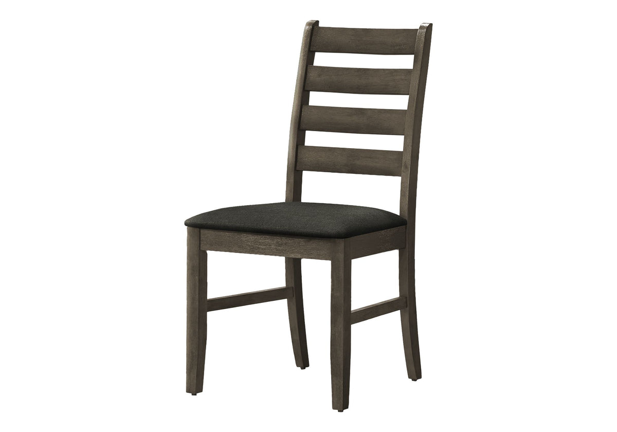 Set of 2 Transitional Dining Chairs with Antique Grey Finish