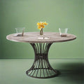 Industrial & Timeless Round Dining Table – Seats 4-6