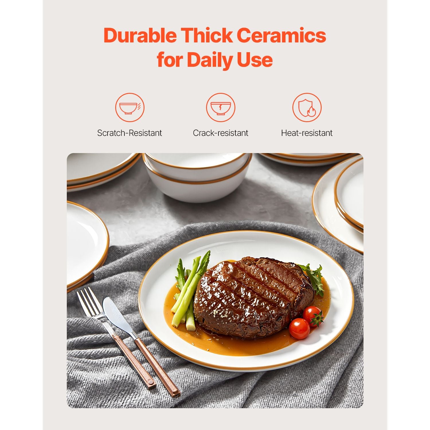 12-Piece Dinnerware Set for Everyday Dining