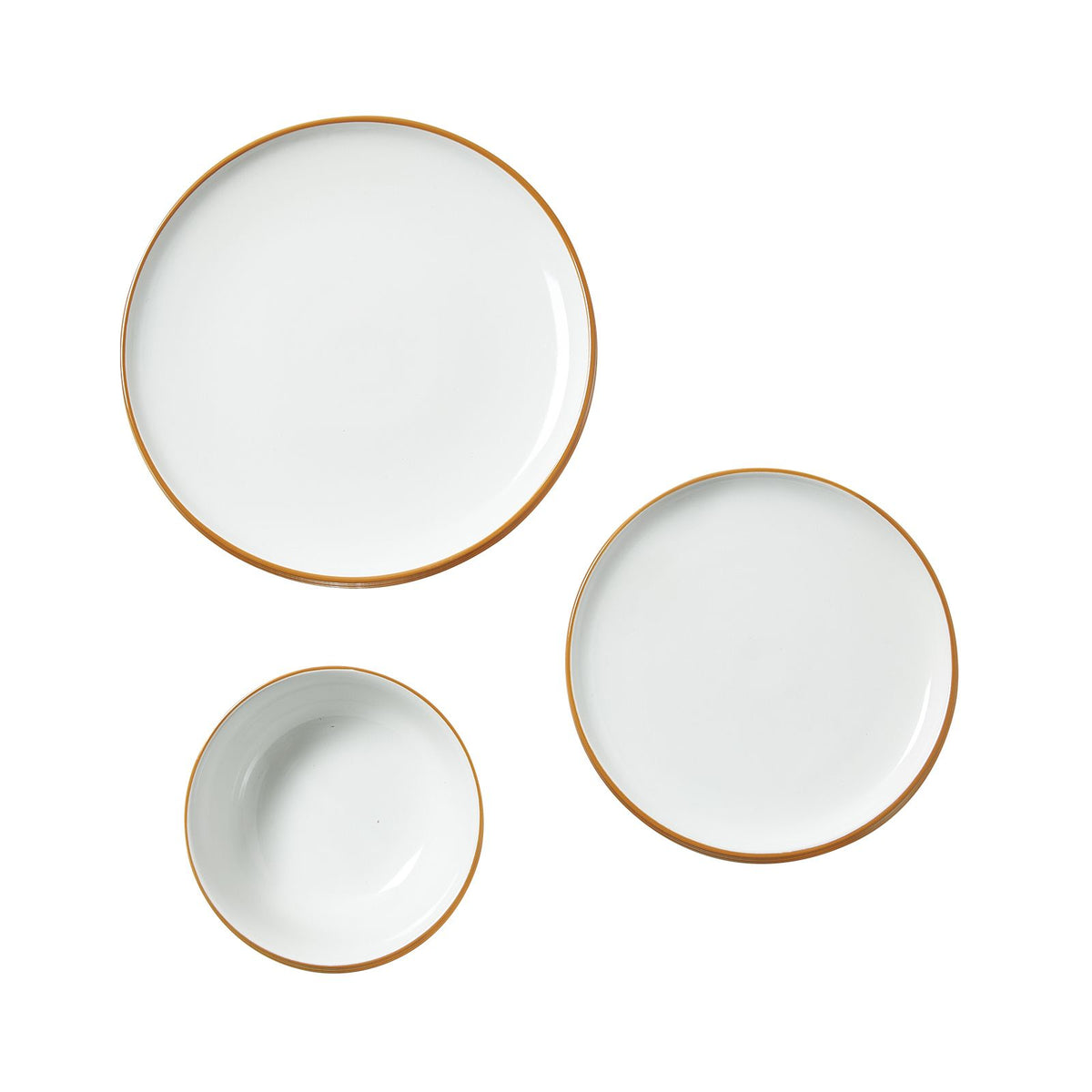 White Round Dinnerware Set for Everyday Meals and Gatherings