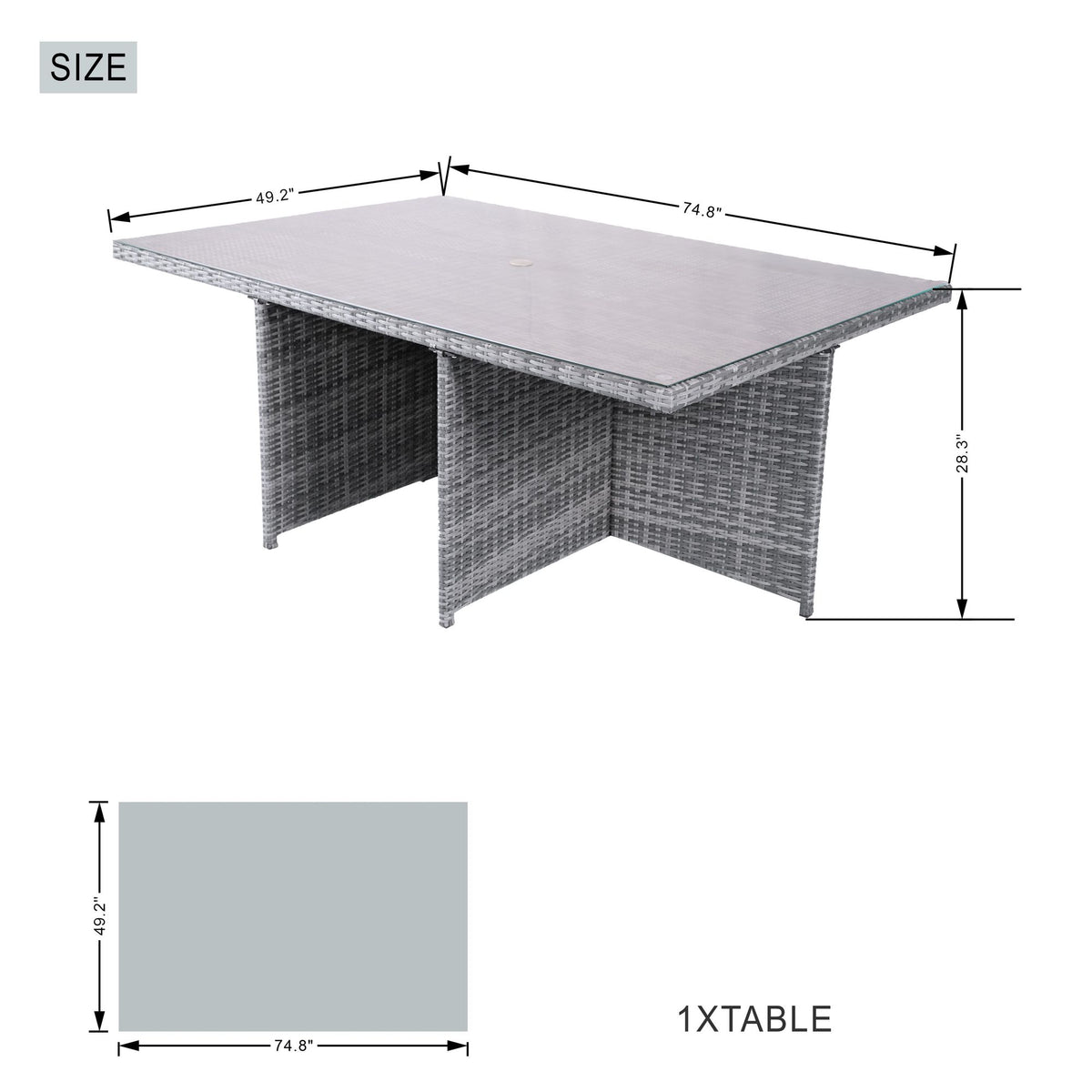 11-Piece Outdoor Wicker Dining Set with Weather-Resistant Rattan and Cushions