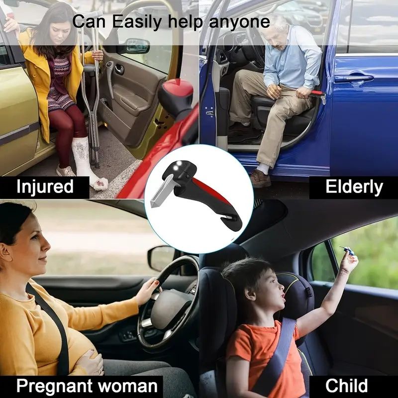 LED Car Door Assist Handle with Emergency Tools