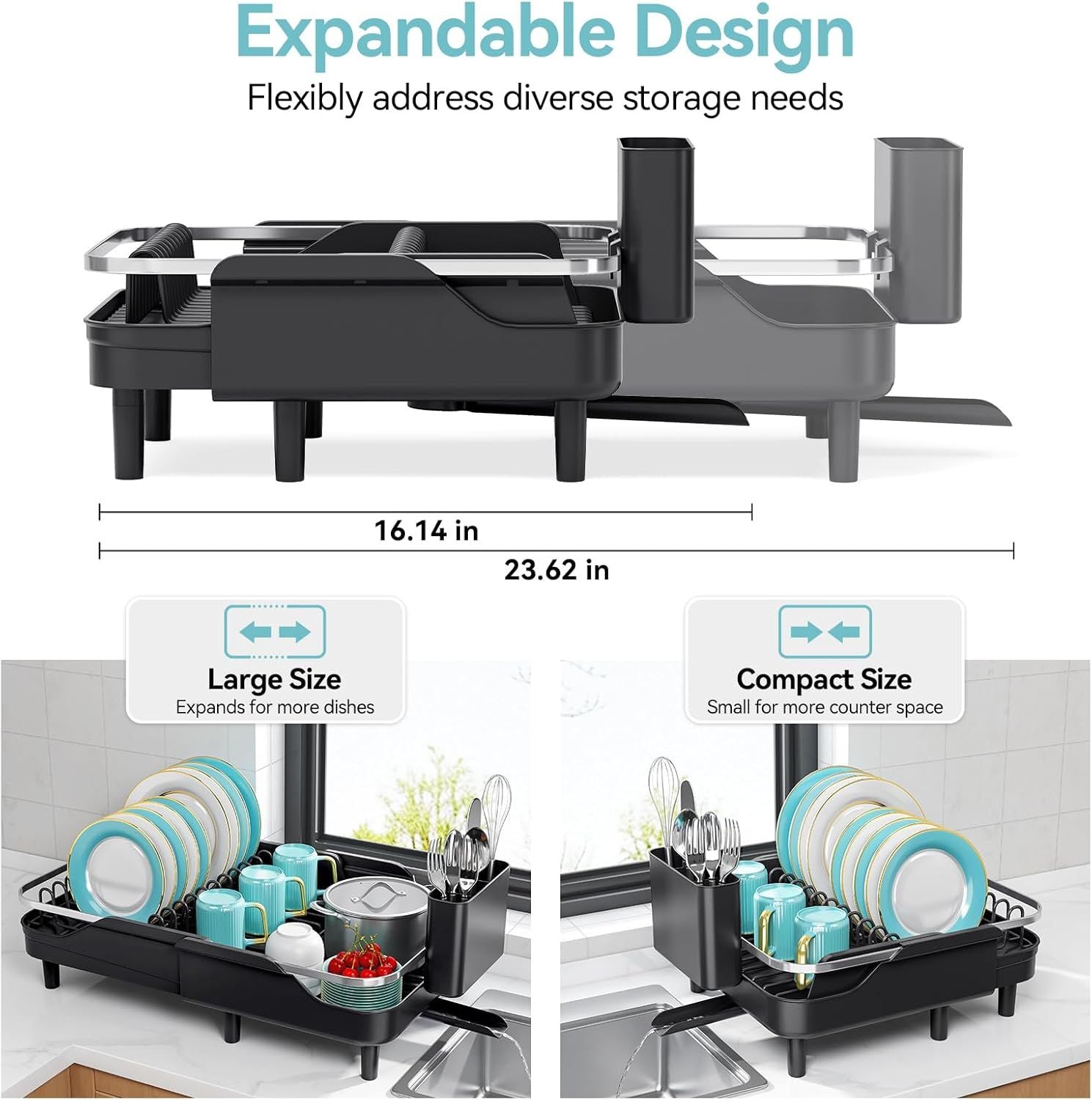 Kitchen Counter Dish Drying Rack