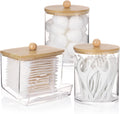 Lidded Apothecary Jar Dispenser for Bathroom Cotton Essentials