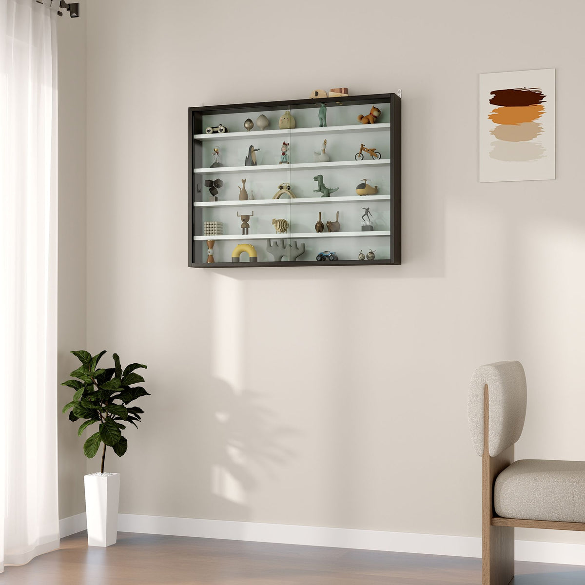 Wall-Mounted Collectibles Display Cabinet