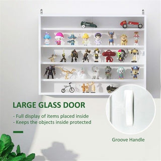 White Display Cabinet with Sliding Doors for Showcasing and Storage