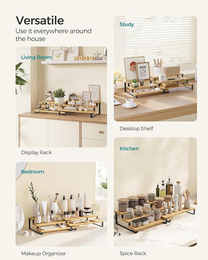 Display Risers with Natural Beige and Ink Black Finish