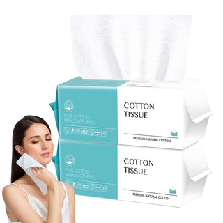 Disposable Face Towel 200 Count – Soft Cotton Dry Wipes for Skincare & Makeup Removal