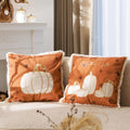 Orange Pumpkin Fall Pillow Covers with Tassels
