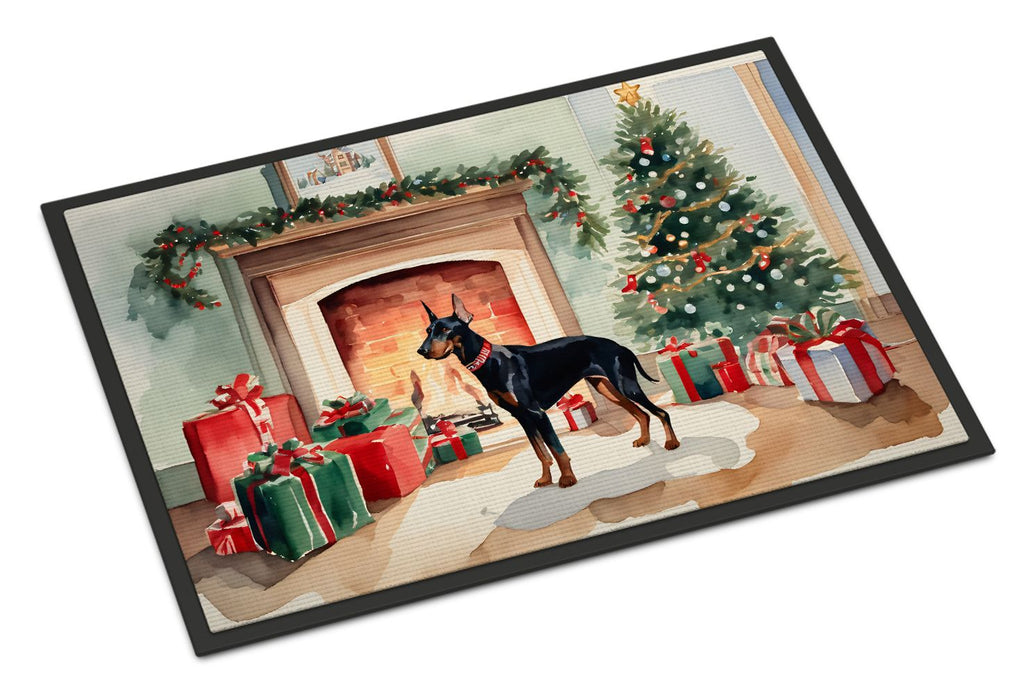 A Cozy Christmas Welcome with Doberman Artwork