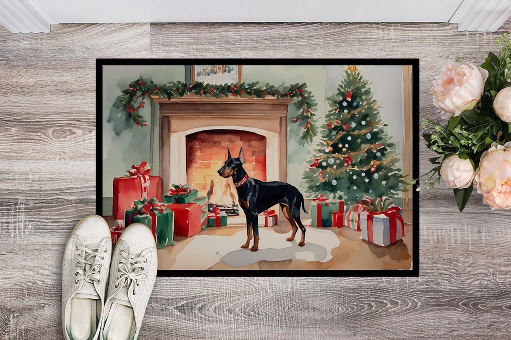 A Cozy Christmas Welcome with Doberman Artwork