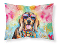 Doberman Pinscher Hippie Dawg Decorative Pillowcase