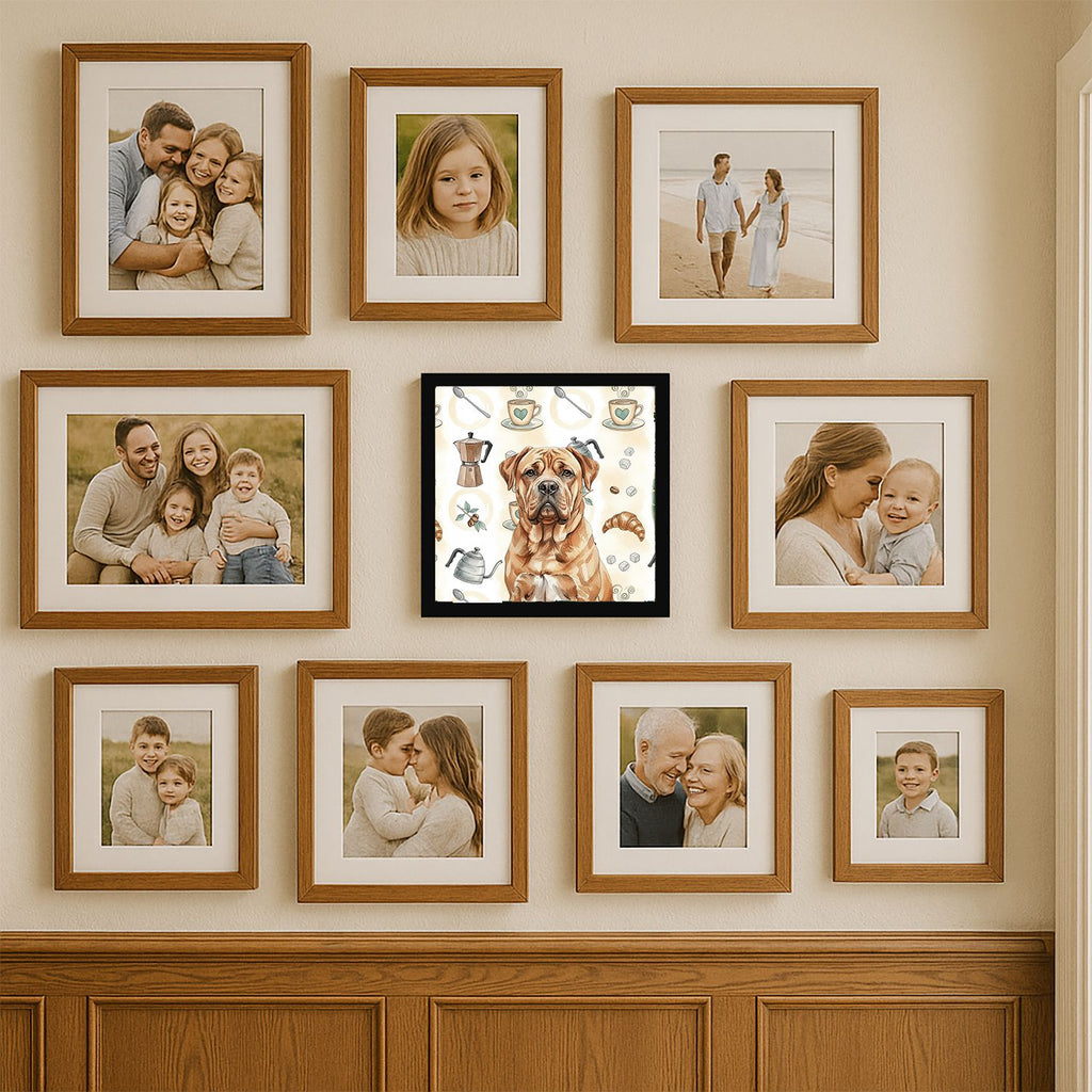 Dogue de Bordeaux Coffee Bar Framed Metal Art