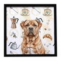 Dogue de Bordeaux Coffee Bar Framed Metal Art