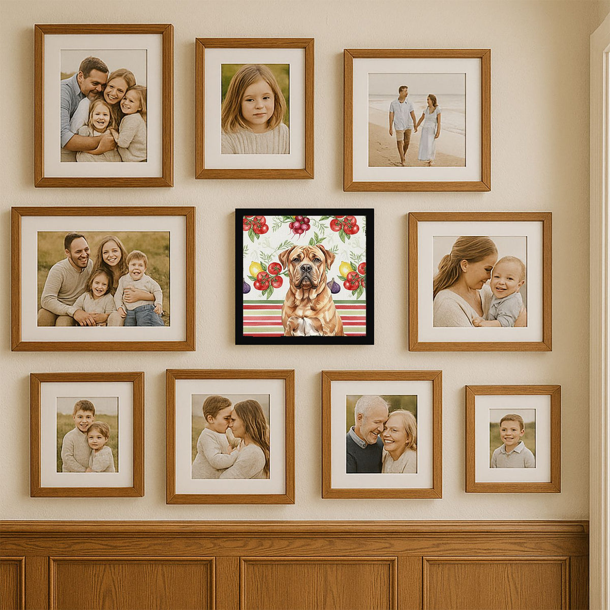 Dogue de Bordeaux Vegetables Framed Wall Art