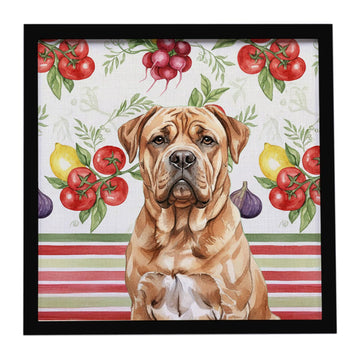 Dogue de Bordeaux Vegetables Framed Wall Art