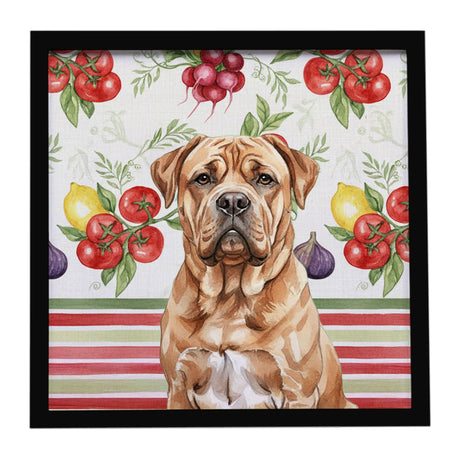 Dogue de Bordeaux Vegetables Framed Wall Art