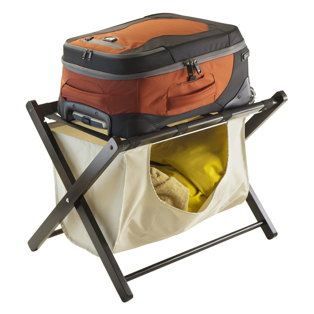Dora Guest Room Luggage Rack with Removable Basket