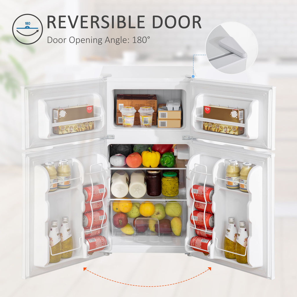 TidyCabinet 3.2 Cu. Mini Fridge with Freezer – Compact Refrigerator for Bedroom or Dorm