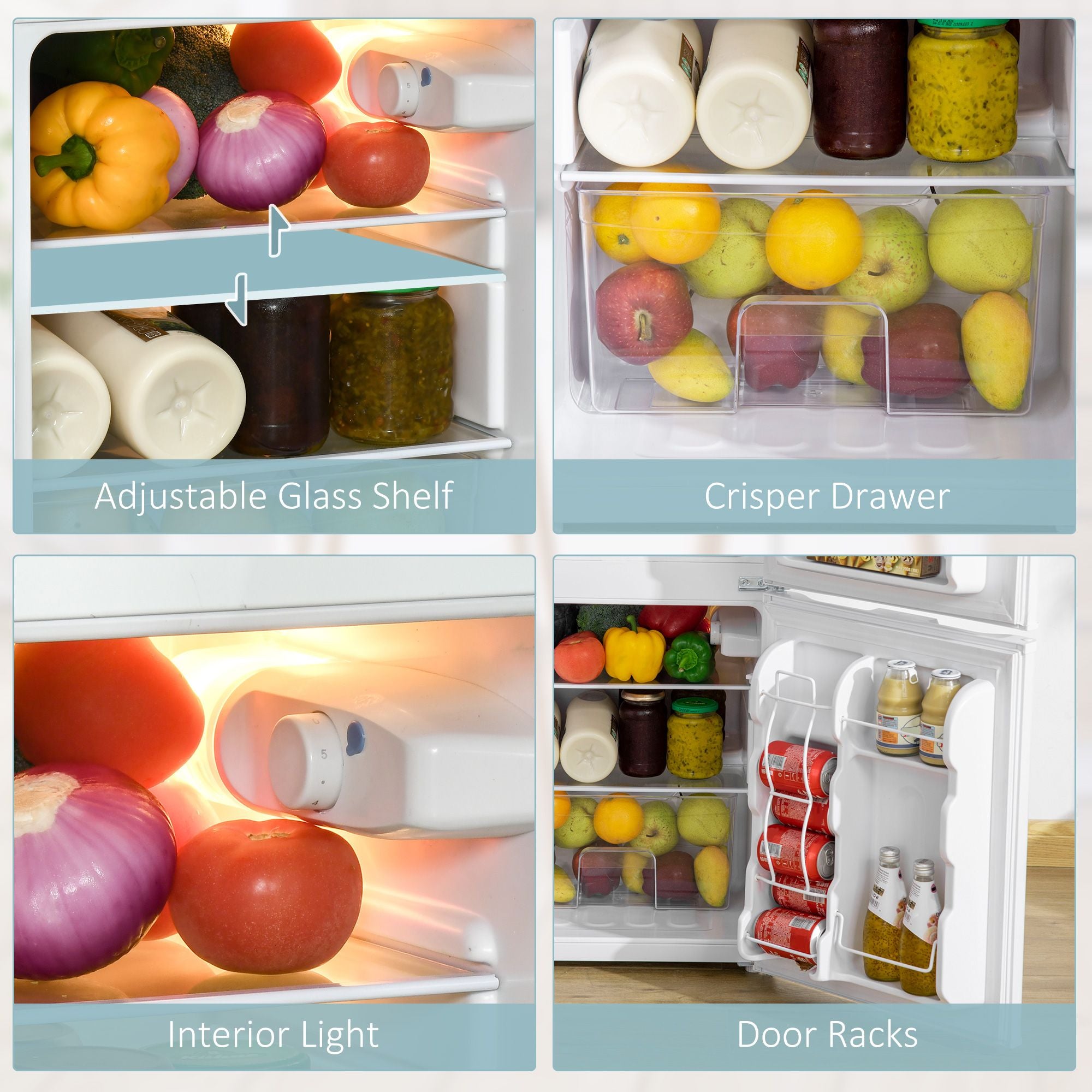 TidyCabinet 3.2 Cu. Mini Fridge with Freezer – Compact Refrigerator for Bedroom or Dorm