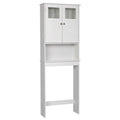 Double Doors Bathroom Cabinet White - Modern Wall-Mounted Storage