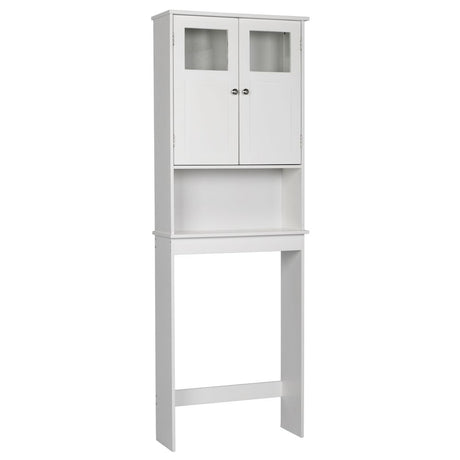 Double Doors Bathroom Cabinet White - Modern Wall-Mounted Storage