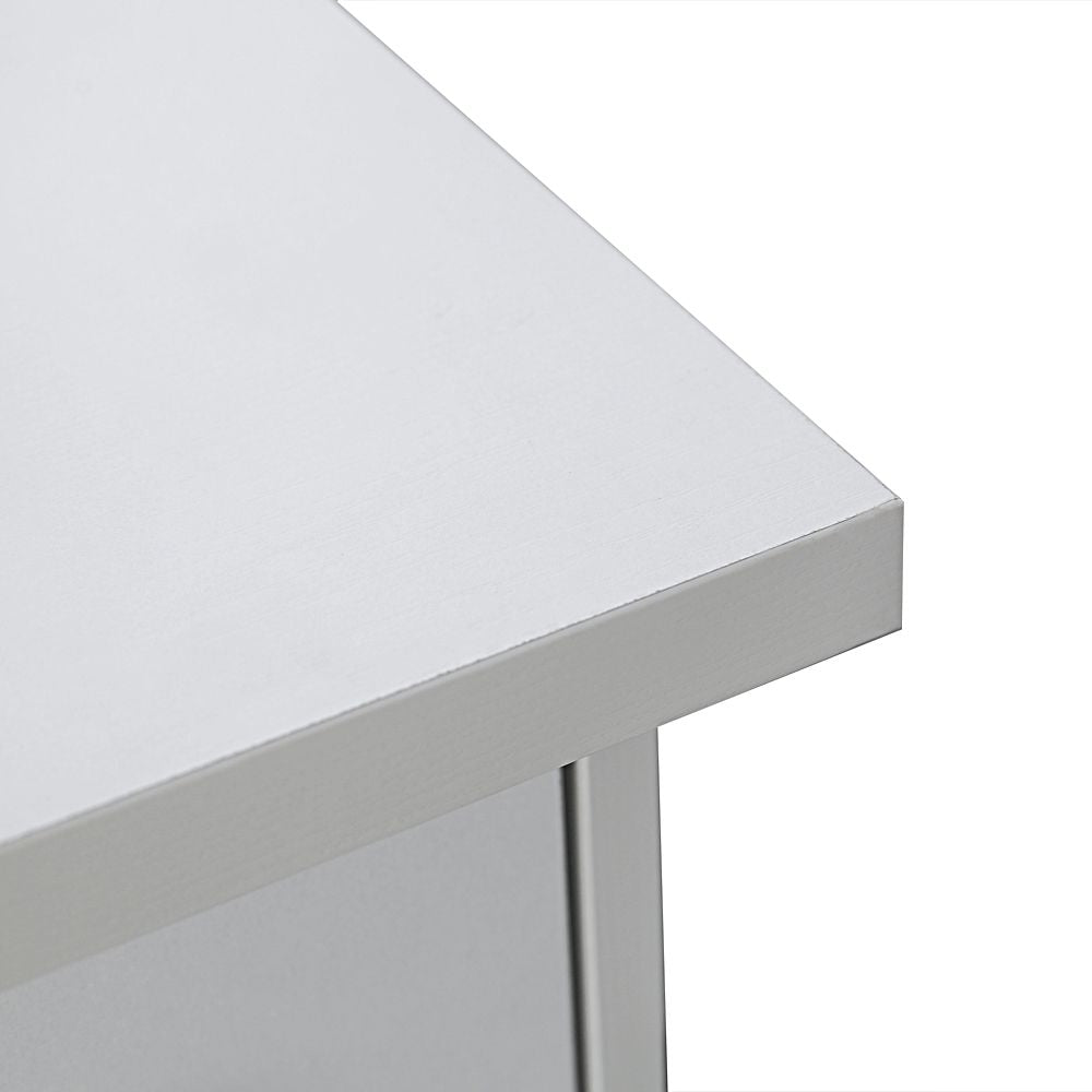White Double Edged Manicure Nail Table with Drawer