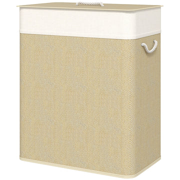 Double Laundry Basket with Lid – Dual Compartments for Efficient Sorting