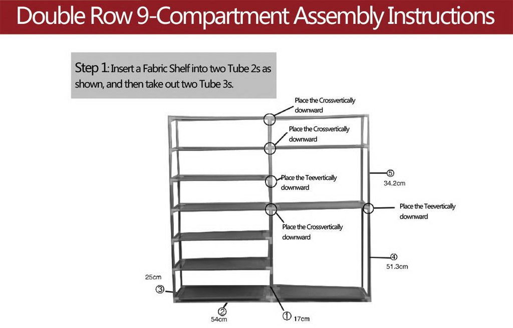 Double-Row 9-Lattice Shoe Rack Keeps Footwear Visible and Within Reach