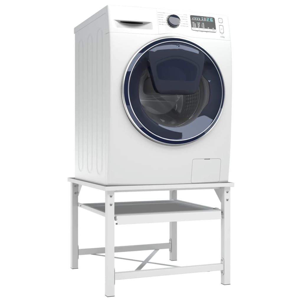 Raise Your Washing Machine to a Comfortable Height with Storage Shelf