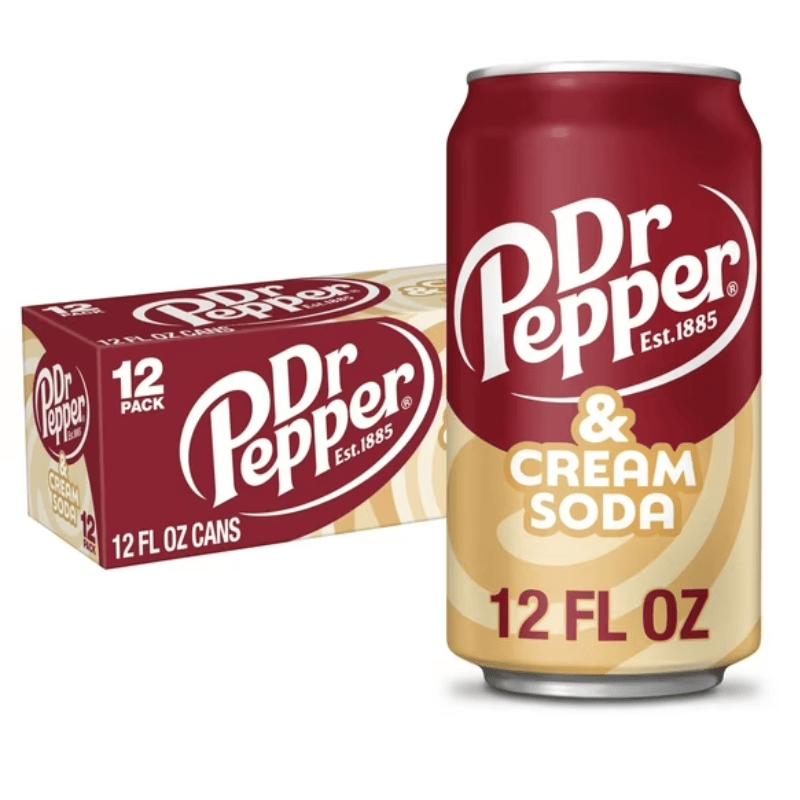 Dr Pepper and Cream Soda Caffeinated Soft Drink