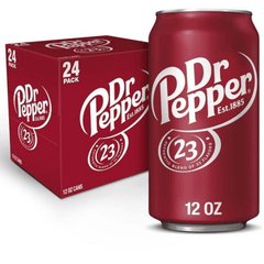 Dr Pepper Soda Pop, 12 fl, 24 Pack – Original 23 Flavors