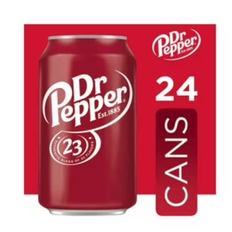 Dr Pepper Soda Pop, 12 fl, 24 Pack – Original 23 Flavors