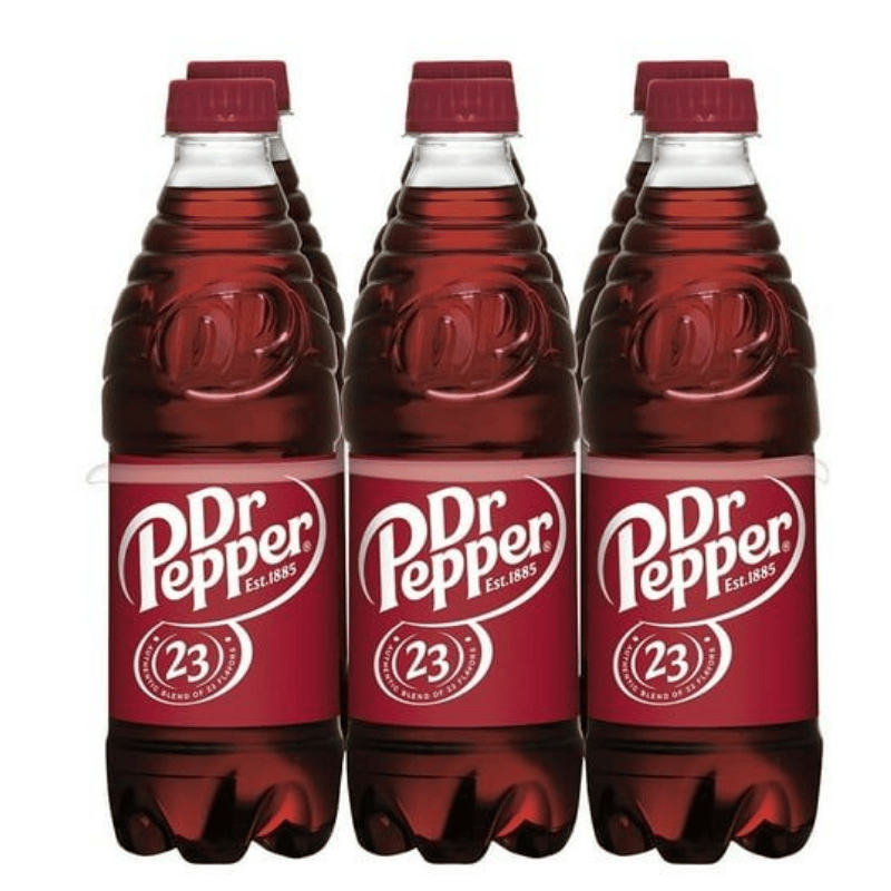 Dr Pepper Soda Pop – 16.9 fl Bottles, 6 Pack