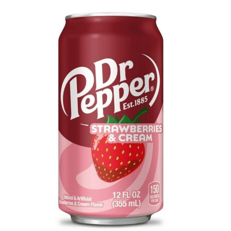 Dr Pepper Strawberries and Cream Soda Pop, 12-Pack Cans