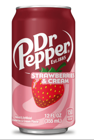 Dr Pepper Strawberries and Cream Soda