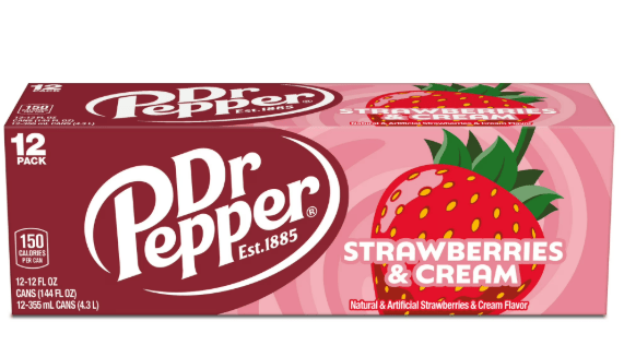 Dr Pepper Strawberries and Cream Soda