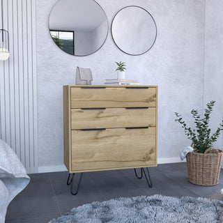 Hartly Three-Drawer Dresser with Hairpin Legs