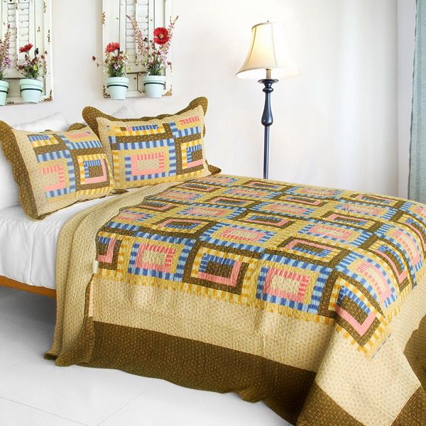 Dream High Reversible Vermicelli-Quilted Bedding Set