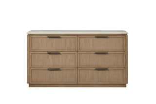 Toffee Dresser with Woven Rope Drawer Fronts