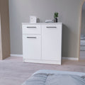 Dresser Carlin with Drawer and 2 Door Cabinets – White Finish