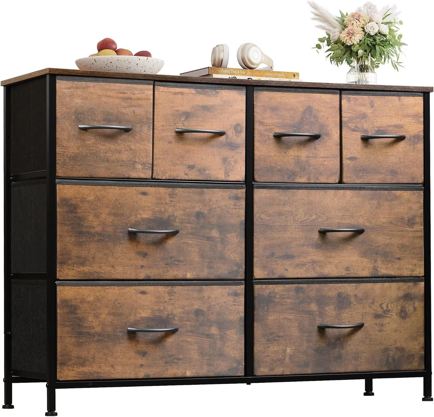Eight-Drawer Dresser with Versatile Display Top