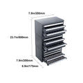 Drill Bit Dispenser Cabinet Set with Stackable Storage and Labeled Compartments