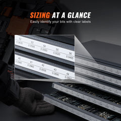 Drill Bit Dispenser Cabinet, Five-Drawer Drill Bit Organizer Cabinet for #1 to #60 Steel Drill Dispe