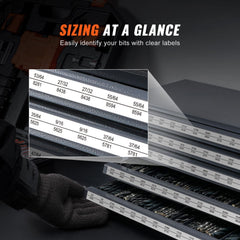 Efficient Five-Drawer Drill Bit Dispenser for 33/64" to 63/64" Bits