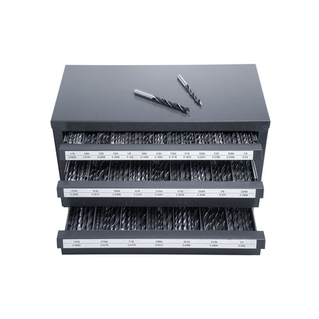 Three-Drawer Drill Bit Organizer Cabinet – Steel, Stackable, 29 Compartments