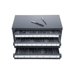 Three-Drawer Drill Bit Dispenser Cabinet – A to Z Organization with Labels