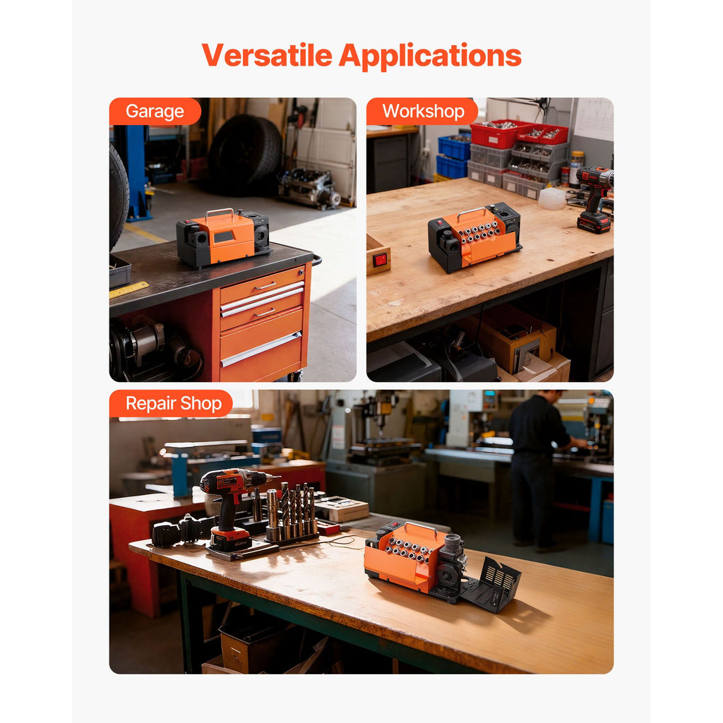 MR-13B+ Drill Bit Sharpener with Adjustable Point and Relief Angles