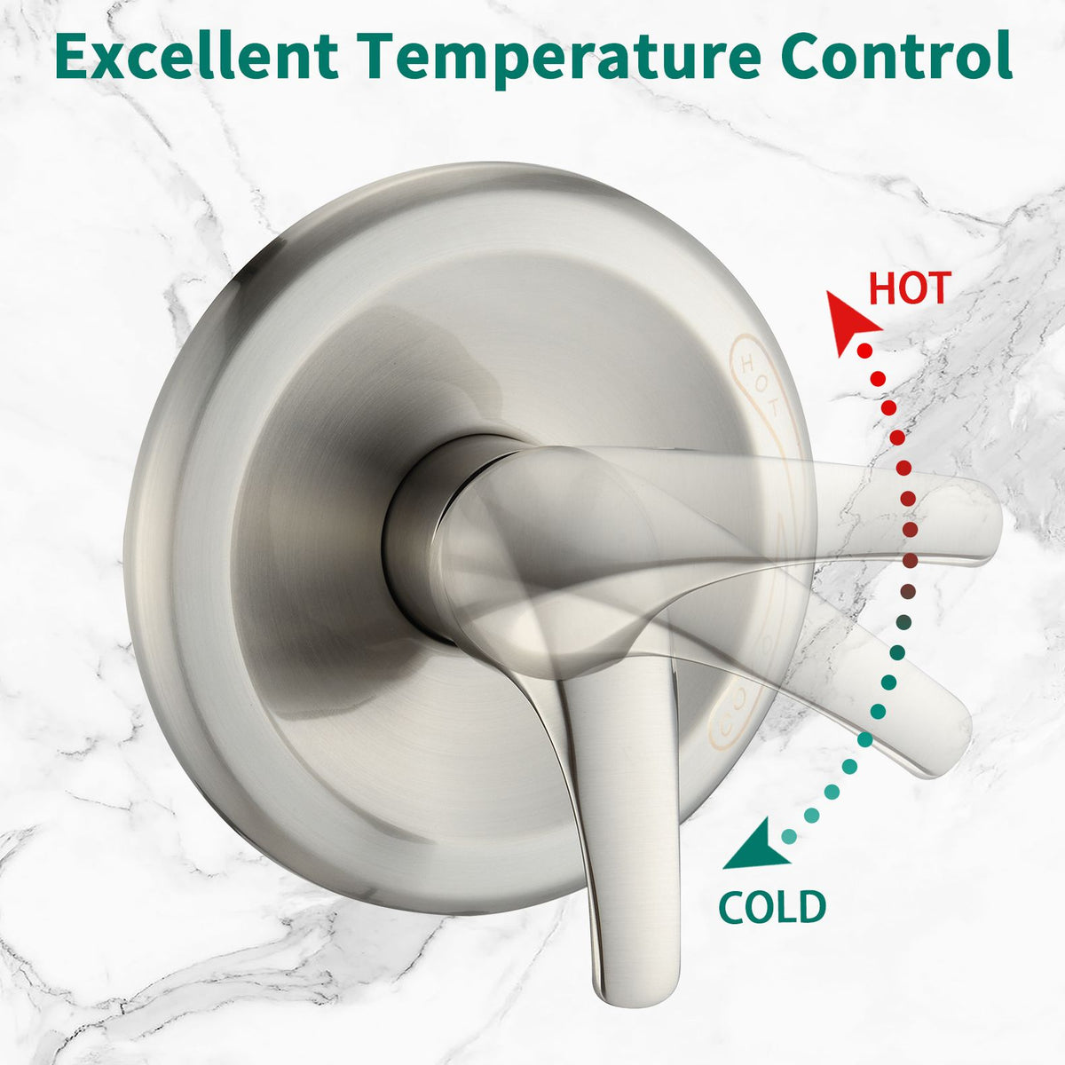 Drill-Free Dual Shower System with Slide Bar